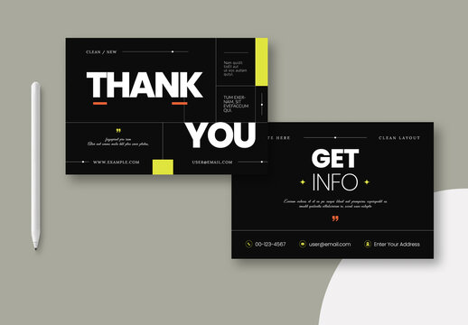 Thank You Card Layout Template