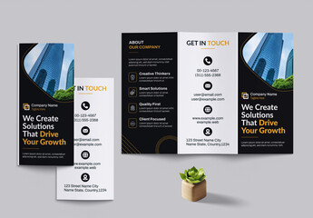 Trifold Brochure Design Template Layout
