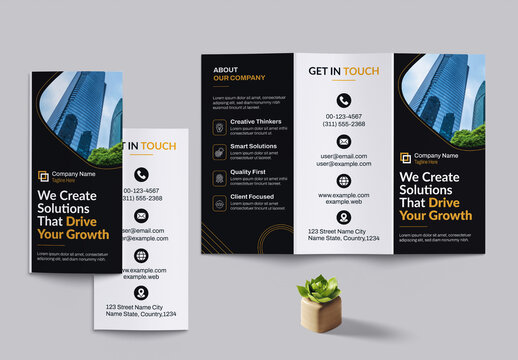 Trifold Brochure Design Template Layout
