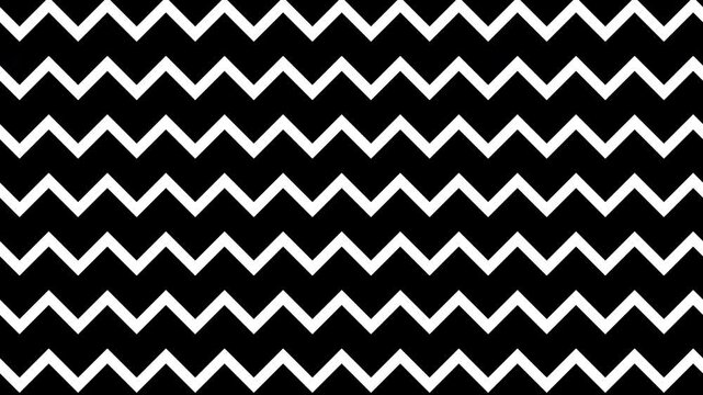 Black and white chevron zigzag pattern video loop background