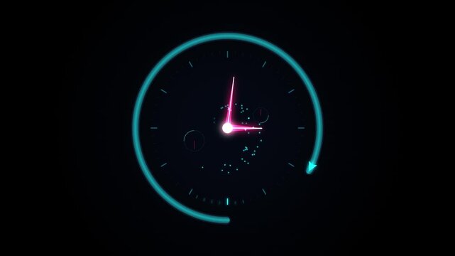 Abstract Chrono Telemetry Vector Loop Seamless Loop