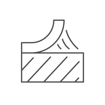 Stickiness property line outline icon