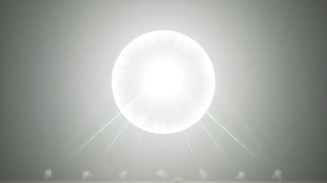 Futuristic Green Laser Beam Crossfire and Energy Blast Explosion in Starry Night Sky