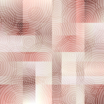 Seamless texture, rectangles of different shades and gradients, hand drawn circles, vector print