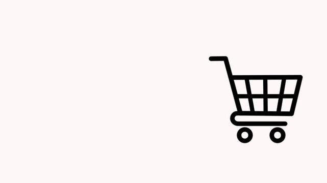 Line art Shopping Cart Icon for Online Store. shopping cart isolated on a white background.