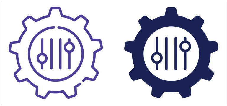 Mass customization icon, personalized product manufacturing tailored design options customer choice flexible production and individualization concept