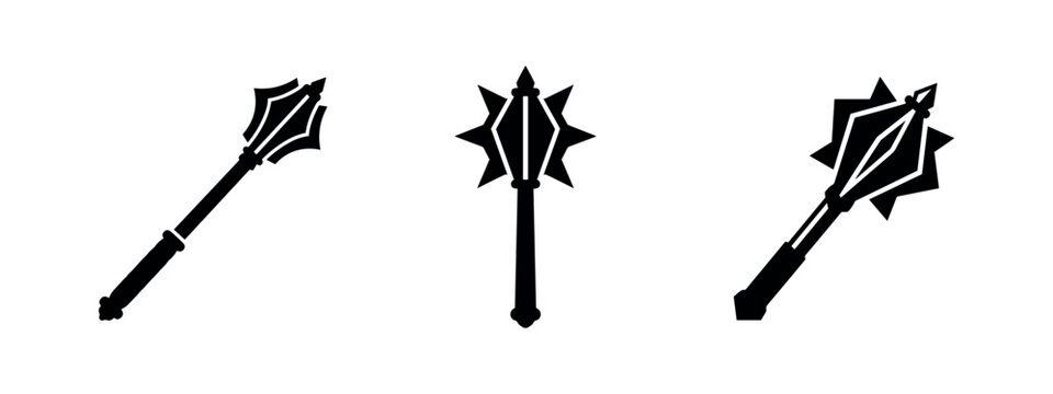 Medieval Mace Blunt Weapon Icons