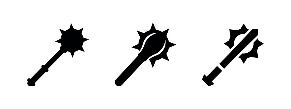 Medieval mace and spiked morning star icons.
