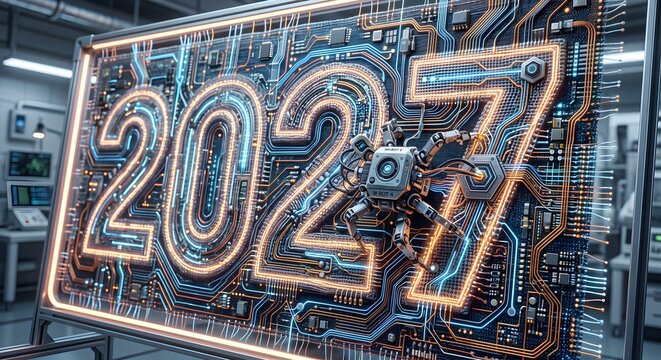Industrial Metal Frame Electronic Circuit Board 2027 Display