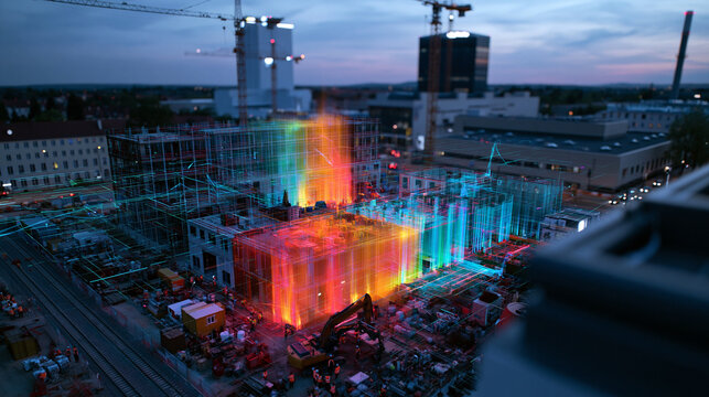 Smart City Construction Site with Digital Twin Visualization