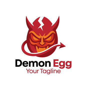 This dynamic logo embodies a fiery character emerging from a cracked egg, representing a brand with edgy themes, engaging storytelling, or bold products.