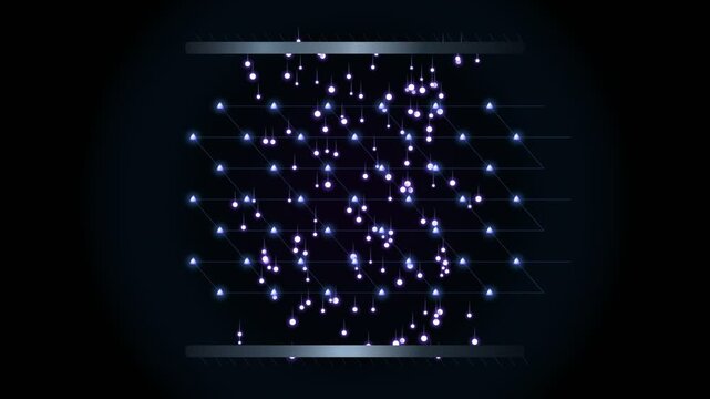 Abstract digital background with glowing particles and connected lines