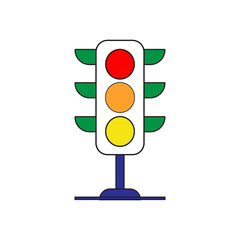 Traffic Light Vector Illustration © SreeAdorso