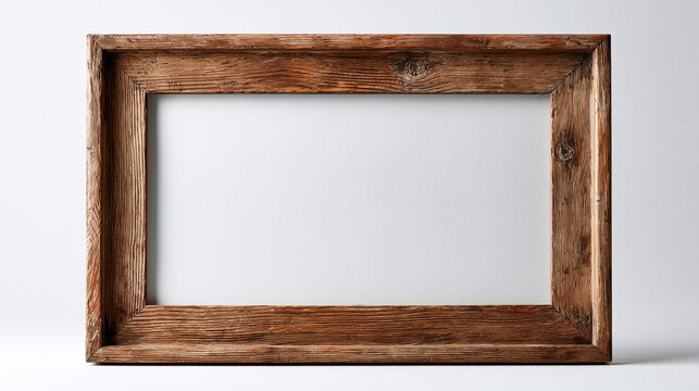 Rustic wooden frame, perfect for displaying cherished photographs or art.