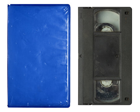 Old VHS video cassette tape, png isolated on transparent background