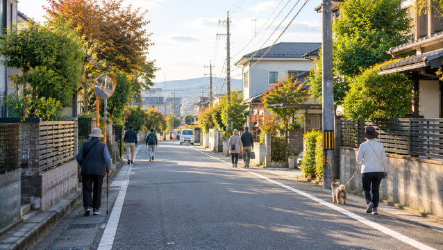 Everyday Life in a Japanese Neighborhood with Seniors and Dog Walkers