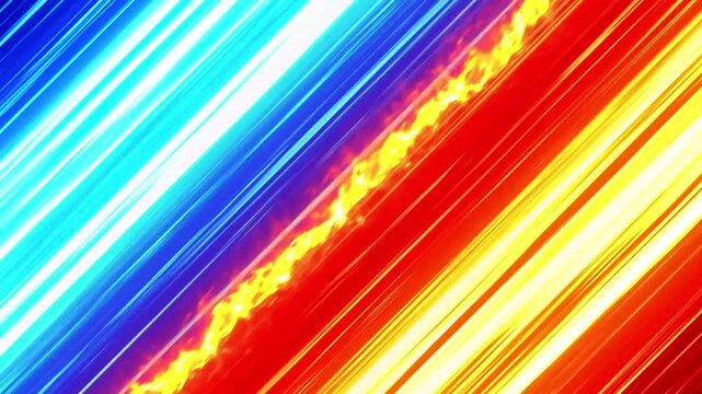 対立する赤と青の流線のエフェクト背景の動画