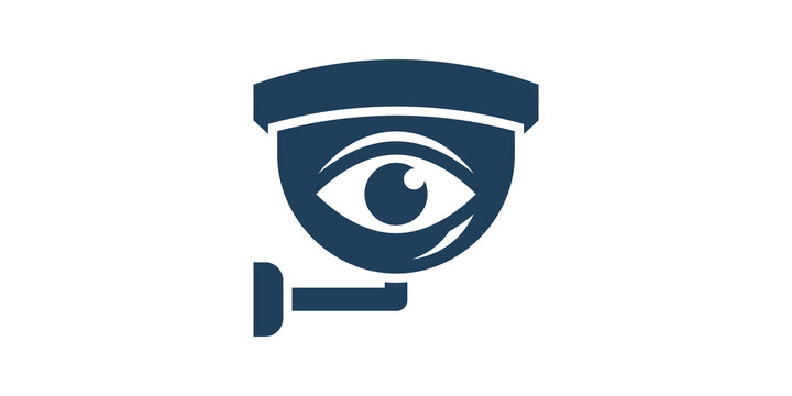 CCTV dome surveillance camera icon for security monitoring and protection.