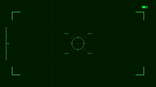 Surveillance camera viewfinder luma alpha matte mask grid crosshair overlay seamless loop 4k video