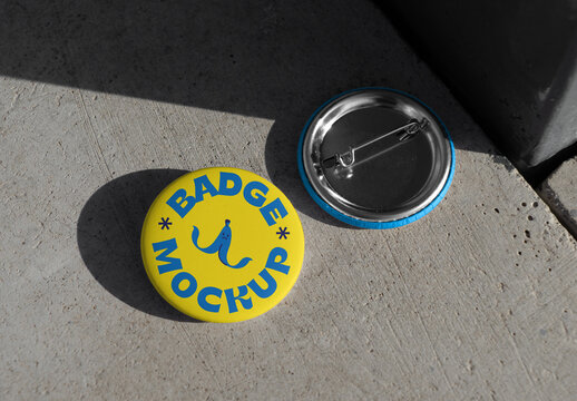 Two Outdoor Badge Mockups