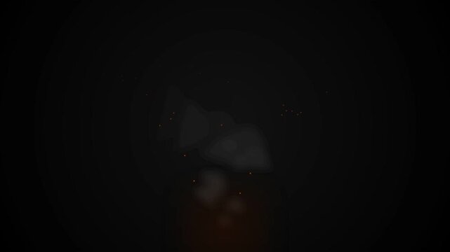 Dark abstract smoke rising against a black background