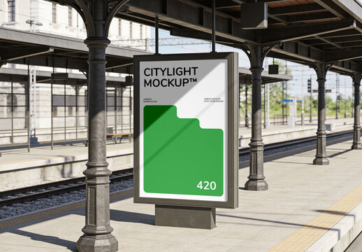 Platform Poster PSD Mockup