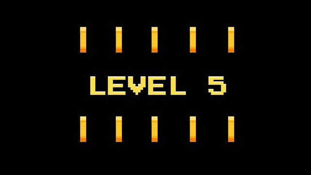 LEVEL 5 DISPLAYED ON A DARK BACKGROUND WITH VERTICAL Golden Coins SYMBOLIZING GAME PROGRESS OR ACHIEVEMENT