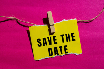Fototapeta na wymiar Save the date text concept photo
