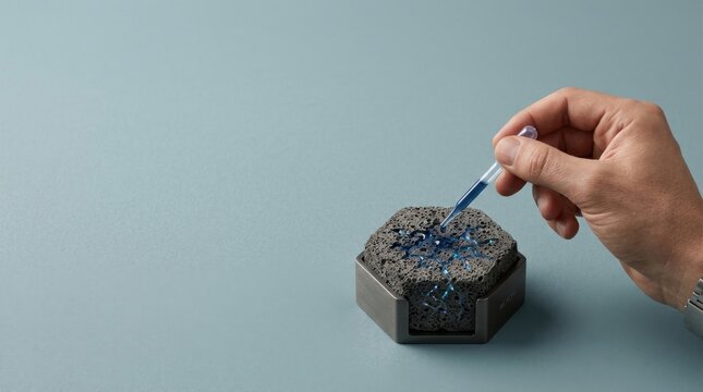 Illustrating market penetration with a hand holding a pencil and eraser to access deeper market levels effectively