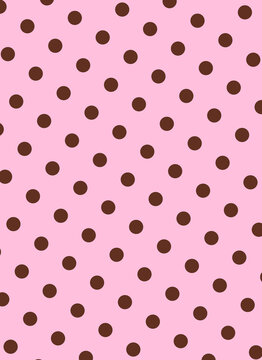 Pink and Brown Polka Dot Pattern