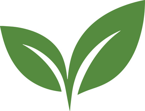 green leaf icon. Leaves of trees and plants. Leaves icon. green leaf. Elements design for natural, eco, bio, vegan labels. Vector illustration