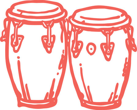 Hand Drawn Conga Drum Collection