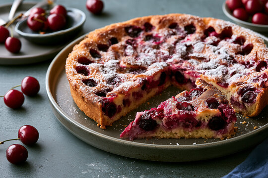 cherry pie on a plate
