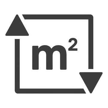 Square Meters Area Measurement Symbol Icon Design