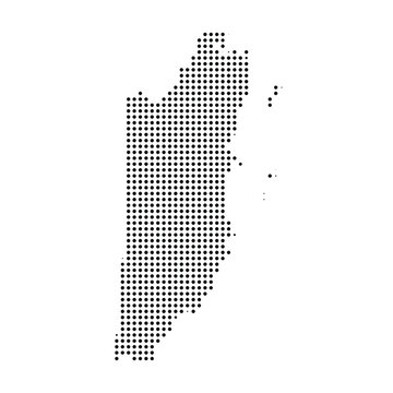 Dotted map of belize