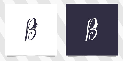 letter b with beauty face logo design © euforia
