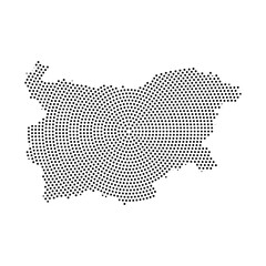 Obraz premium Bulgaria map made of black dots