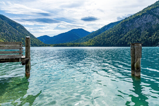 Plansee in &Ouml;sterreich mit Bootssteg
