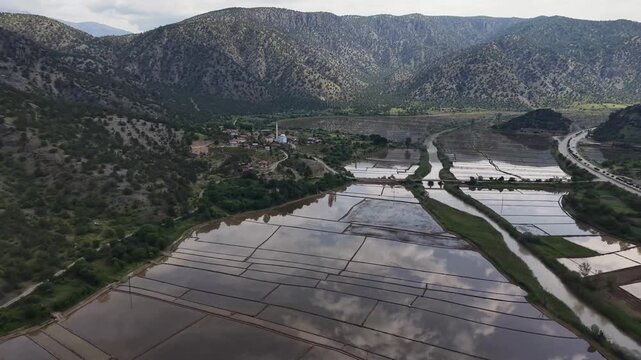 Aerial Views of Tosya Surrounded by Anatolian Landscapes