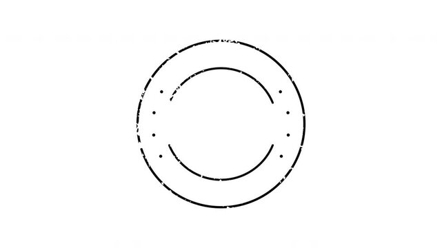 Broken concentric seal stamp animation