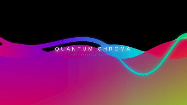 Quantum Chroma Fluid Spectrum Harmonics Abstract Motion Background With Dynamic Gradient Waveforms