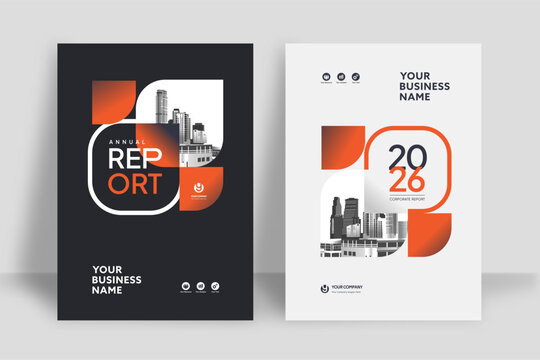 City Background Business Book Cover Design Template
