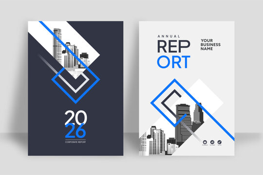 City Background Business Book Cover Design Template