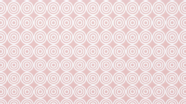 Blush pink concentric circle pattern, retro geometric background design