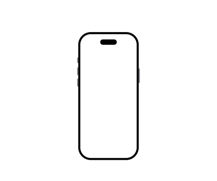 Smartphone isolated on transparent background cutout digital device