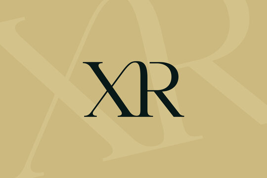 XR or RX letter logo icon design. Classic style luxury initials monogram.