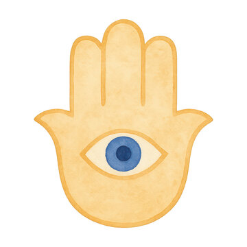 PNG Symbolic hamsa with protective eye.
