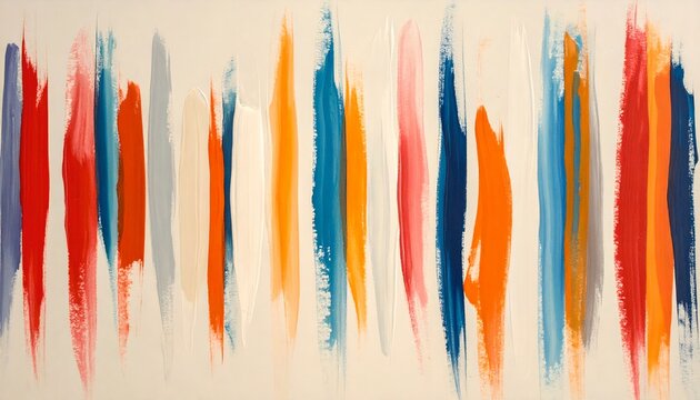 Vibrant Abstract Brushstrokes Light Neutral Background