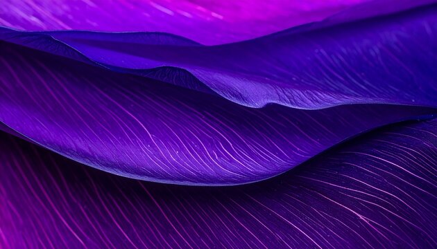 Vivid Purple Leaves with Intricate Veining Macro Detail