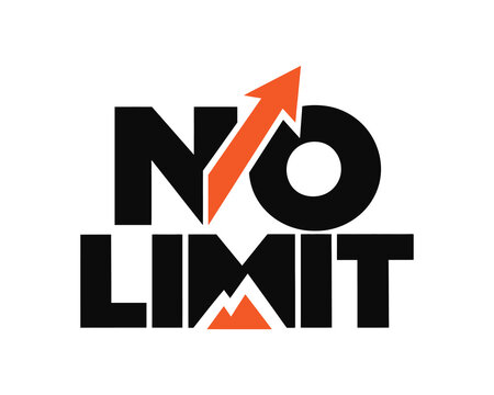 Bold typography with upward arrow on white background